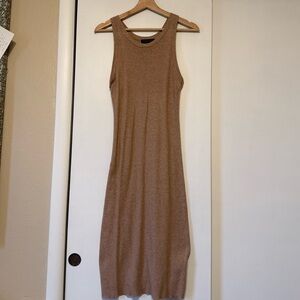 Rachel Zoe Sleeveless Brown Midi Dress